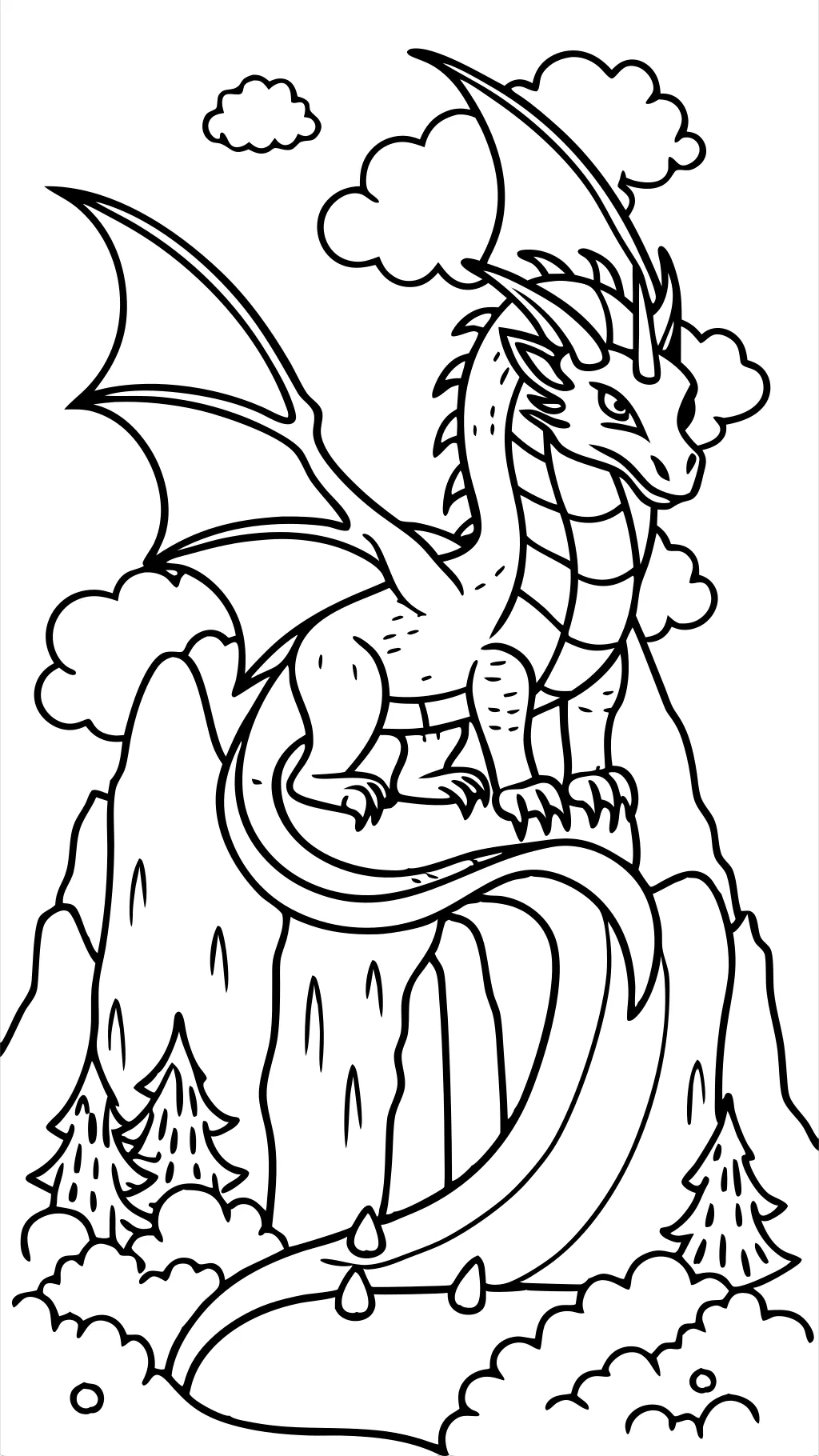 coloriages de dragon détaillés